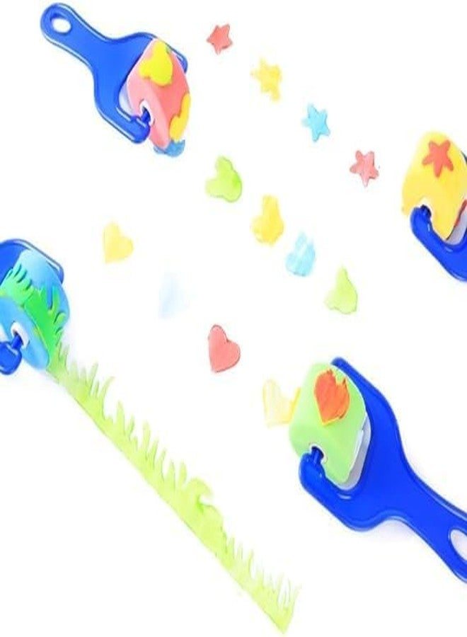 Brille Bee فرش طلاء إسفنجية من بريل بي، أشكال زهور، أدوات رسم فنية، طوابع جرافيتي يمكنك صنعها بنفسك لتعليم الأطفال في المراحل المبكرة (إسفنجة دوارة على شكل نجمة) - Image 4